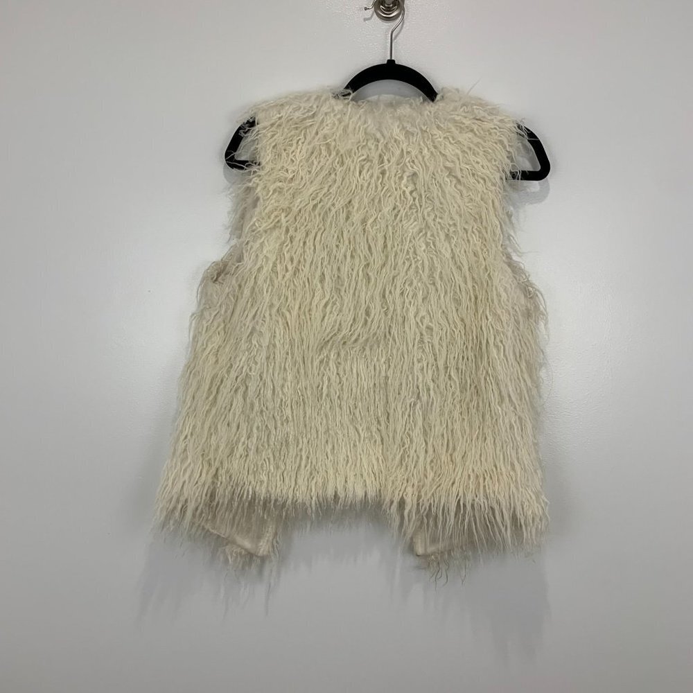Ontwelfth Faux Fur Vest Cream Size small - Picture 7 of 11